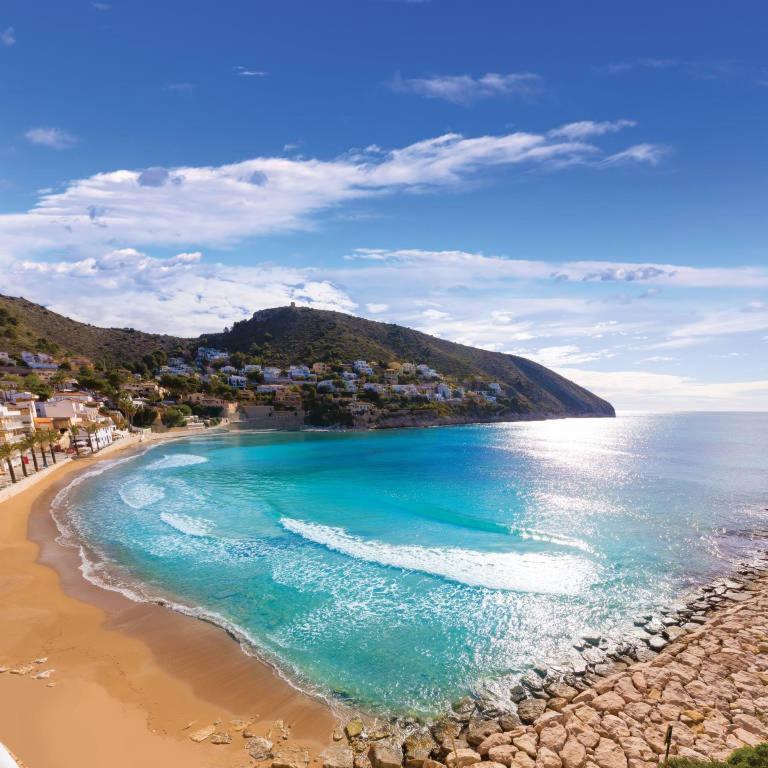 Ver el mar desde la habitación Moraira Exterior foto